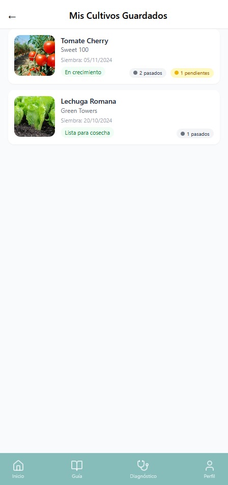 Cultivos guardados